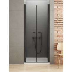 New Trendy New Soleo Black uși de duș 120 cm înclinabilă negru semi lucios/sticlă transparentă D-0218A
