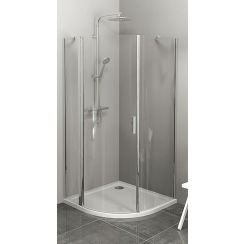 Polysan Zoom Line cabină de duș 90x90 cm semicircular crom luciu/sticlă transparentă ZL2615L