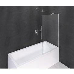 Polysan Modular Shower paravan cadă 70 cm o piesă crom luciu/sticlă transparentă BMS1-70