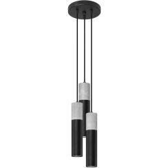 Sollux Lighting Borgio lampă suspendată 3x12 W negru-beton SL.1081