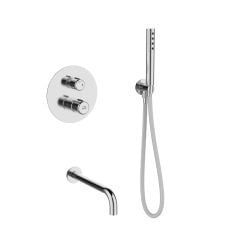 Laveo Pretto set cadă și duș ascuns crom BAO011P