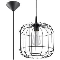 Sollux Lighting Celta lampă suspendată 1x60 W negru SL.0296