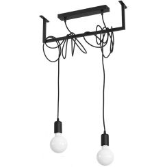 Sollux Lighting Salmanca lampă suspendată 2x60 W negru SL.0894