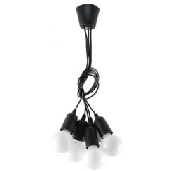 Sollux Lighting Diego lampă suspendată 5x60 W negru SL.0574