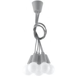 Sollux Lighting Diego lampă suspendată 5x60 W gri/frasin SL.0577