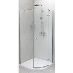 Polysan Fortis Line cabină de duș 90x90 cm semicircular crom luciu/sticlă transparentă FL5690R