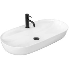 Rea Aura lavoar 81x41 cm oval de blat alb REA-U2541