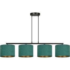 Emibig Hilde lampă suspendată 4x60 W negru-verde-auriu 1051/4