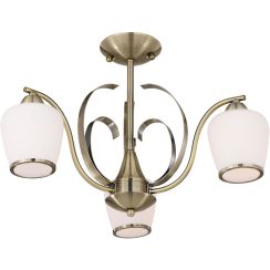 Candellux Opera lampă de tavan 3x60 W alb-patină 33-54951