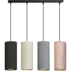 Emibig Bente lampă suspendată 4x60 W alb-negru-roz-auriu-gri/frasin 1068/4
