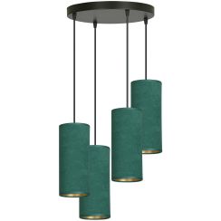 Emibig Bente lampă suspendată 4x60 W negru-verde-auriu 1058/4PREM
