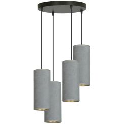 Emibig Bente lampă suspendată 4x60 W negru-auriu-gri/frasin 1060/4PREM