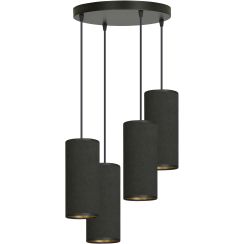 Emibig Bente lampă suspendată 4x60 W negru-auriu 1067/4PREM