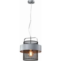 Candellux Fiba lampă suspendată 1x40 W negru-argint 31-78506