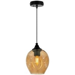 Candellux Aspa lampă suspendată 1x40 W negru-maro 31-00583