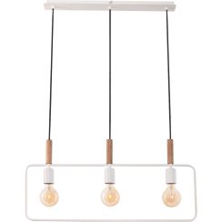 Candellux Frame lampă suspendată 3x60 W alb-lemn 33-73532