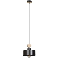 Emibig Tuniso lampă suspendată 1x15 W negru-lemn 582/1