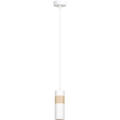Emibig Akari lampă suspendată 1x8 W alb-lemn 733/1