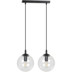 Emibig Cosmo lampă suspendată 2x40 W negru-transparent 711/2