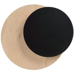 Emibig Circle plafonier 1x60 W negru-lemn 971/2