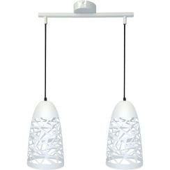 Candellux Sabrin lampă suspendată 2x60 W alb 32-54869