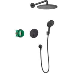 Hansgrohe Croma set de duș ascuns cu termostat negru 27961670