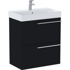 Roca Ella lavoar cu dulap 60 cm negru A851916532
