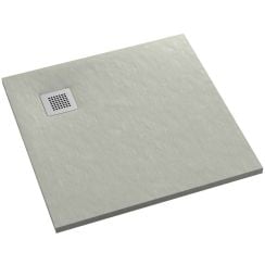 Schedpol Kalait Cement Stone cădiță de duș pătrată 80x80 cm ciment 3.3100/CT/ST-M2