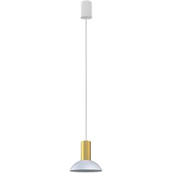 Nowodvorski Lighting Hermanos lampă suspendată 1x10 W alb-alamă 8037