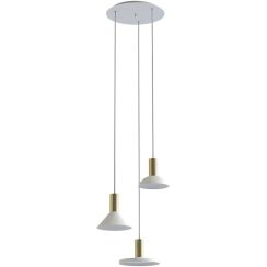 Nowodvorski Lighting Hermanos lampă suspendată 3x10 W alb-alamă 8031