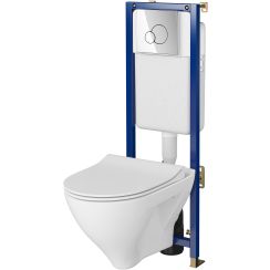 Cersanit Mille set vas cu capac și cadru cu buton S701-629