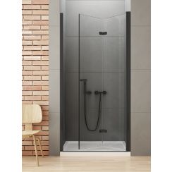 New Trendy New Soleo Black uși de duș 120 cm pliantă negru semi lucios/sticlă transparentă D-0228A
