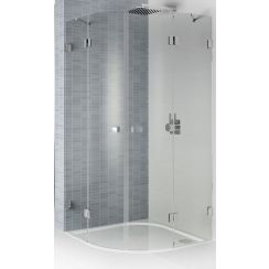 Riho Scandic cabină de duș 120x120 cm semicircular negru mat/sticlă transparentă G001109121