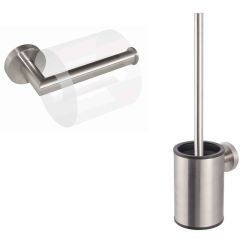 Set perie de toaletă Stella Classic 07.433-SB, suport pentru hârtie igienică Stella Classic 07.445-SB