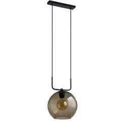 Nowodvorski Lighting Monaco lampă suspendată 1x60 W negru-fumuriu 9364