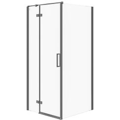 Cersanit Jota cabină de duș 90x90 cm pătrat negru mat/sticlă transparentă S160-003