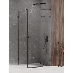 New Trendy Avexa Black cabină de duș 120x100 cm dreptunghiular negru mat/sticlă transparentă EXK-1595