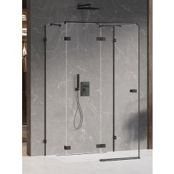 New Trendy Avexa cabină de duș 120x100 cm dreptunghiular negru semi lucios/sticlă transparentă EXK-2622