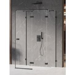 New Trendy Avexa Black cabină de duș 100x90 cm dreptunghiular negru mat/sticlă transparentă EXK-2634