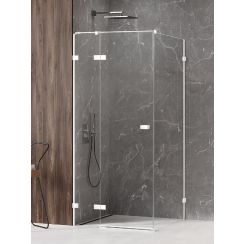 New Trendy Avexa White cabină de duș 100x70 cm dreptunghiular alb mat/sticlă transparentă EXK-2713