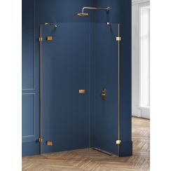 New Trendy Avexa Gold Brushed cabină de duș 100x80 cm auriu periat/sticlă transparentă EXK-3859