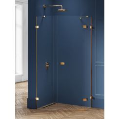 New Trendy Avexa Gold Brushed cabină de duș 100x80 cm auriu periat/sticlă transparentă EXK-3861