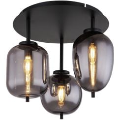 Globo Lighting Blacky lampă de tavan 3x40 W negru-fumuriu 15345-3D