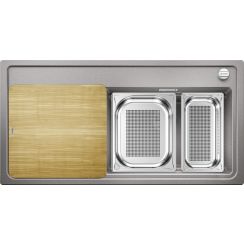 Blanco Zenar XL 6 Steamer SystemPlus chiuvetă din granit 100x51 cm gri/grafit/onix 524084
