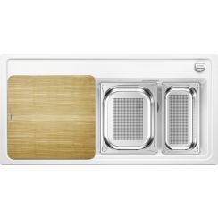 Blanco Zenar XL 6 Steamer SystemPlus chiuvetă din granit 100x51 cm alb 524085