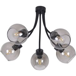 Kaja Melo lampă de tavan 5x60 W negru K-1584