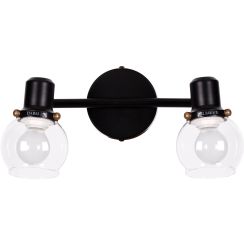 Kaja Defis lampă de perete 2x25 W negru-auriu K-8112