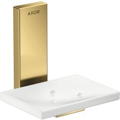 Axor Universal Rectangular săpunieră perete alb-auriu 42605990