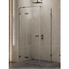 New Trendy Avexa Gunmetal Brushed cabină de duș 120x80 cm dreptunghiular grafit periat/sticlă transparentă EXK-3343
