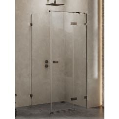 New Trendy Avexa Gunmetal Brushed cabină de duș 120x70 cm dreptunghiular periat/sticlă transparentă EXK-3372